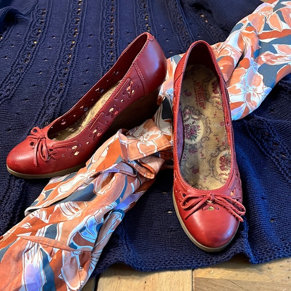 Seychelles leather wedges🧡 - Picture 2 of 8